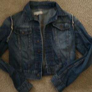 Blue jeans half top jean jacket